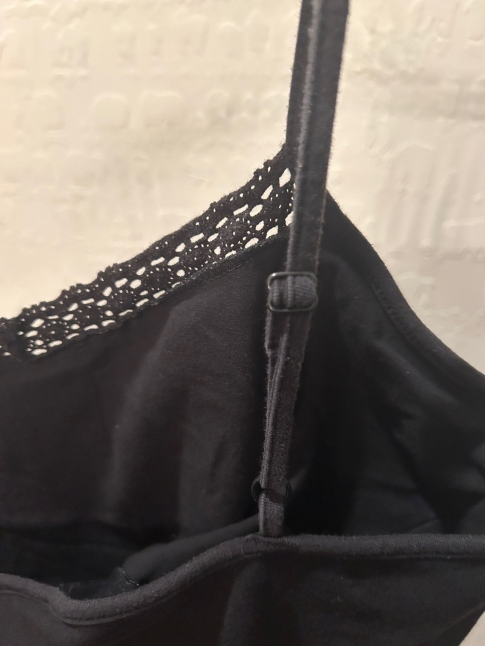 St. John's Bay Black Cami with Pink Floral Embroidery - Picture 8 of 16